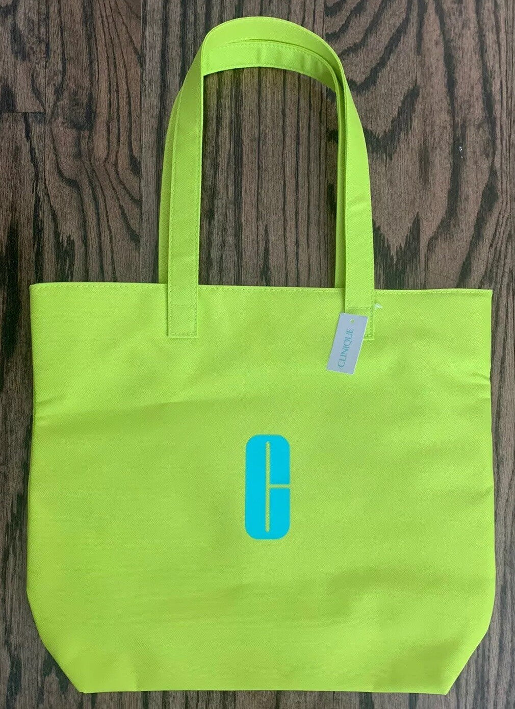 Clinique Cosmetic Makeup Tote Bag - Limited Edition Green and Blue