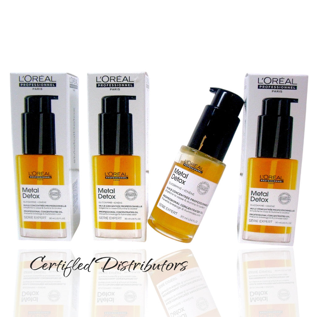 Metal Detox Hair Oil - Anti-Deposit Leave-in Protector for Color-Treated Hair - 3 Pack