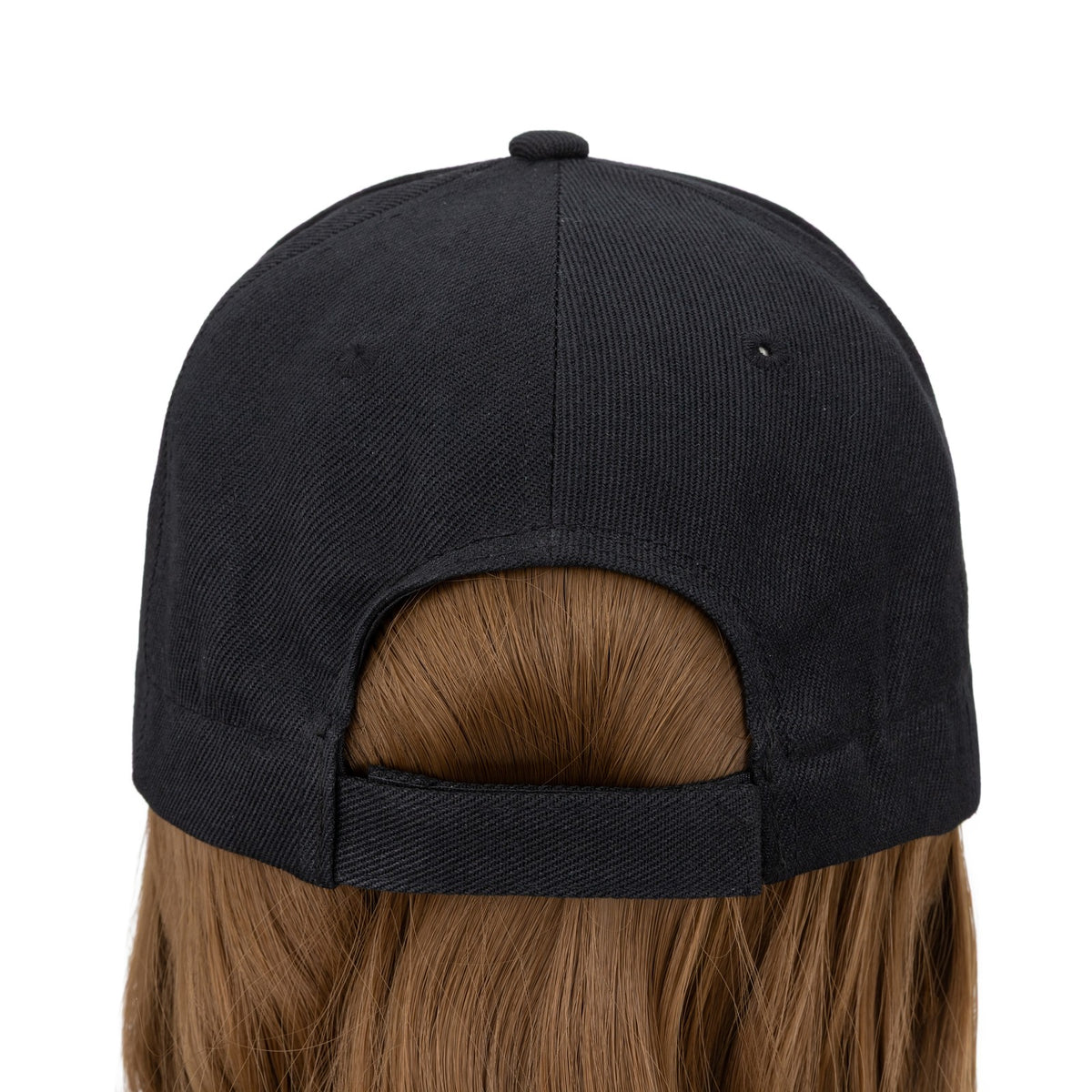 Women Baseball Cap Hat with Wavy Synthetic Hair Wig - Natural, Ombre
