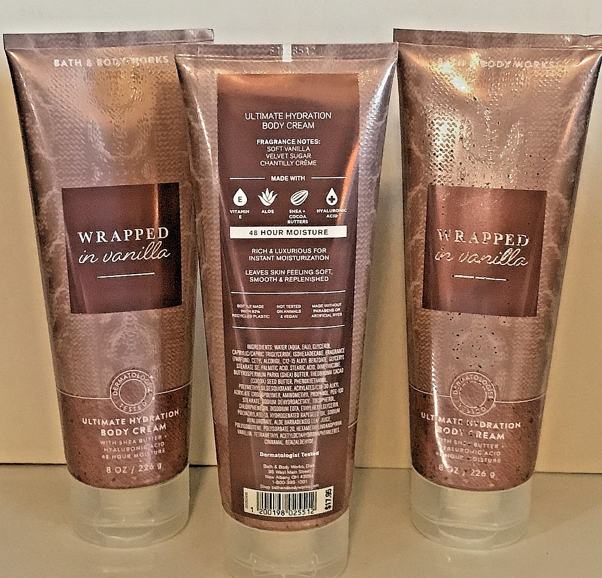 Wrapped in Vanilla Body Cream 8 oz - Set of 3