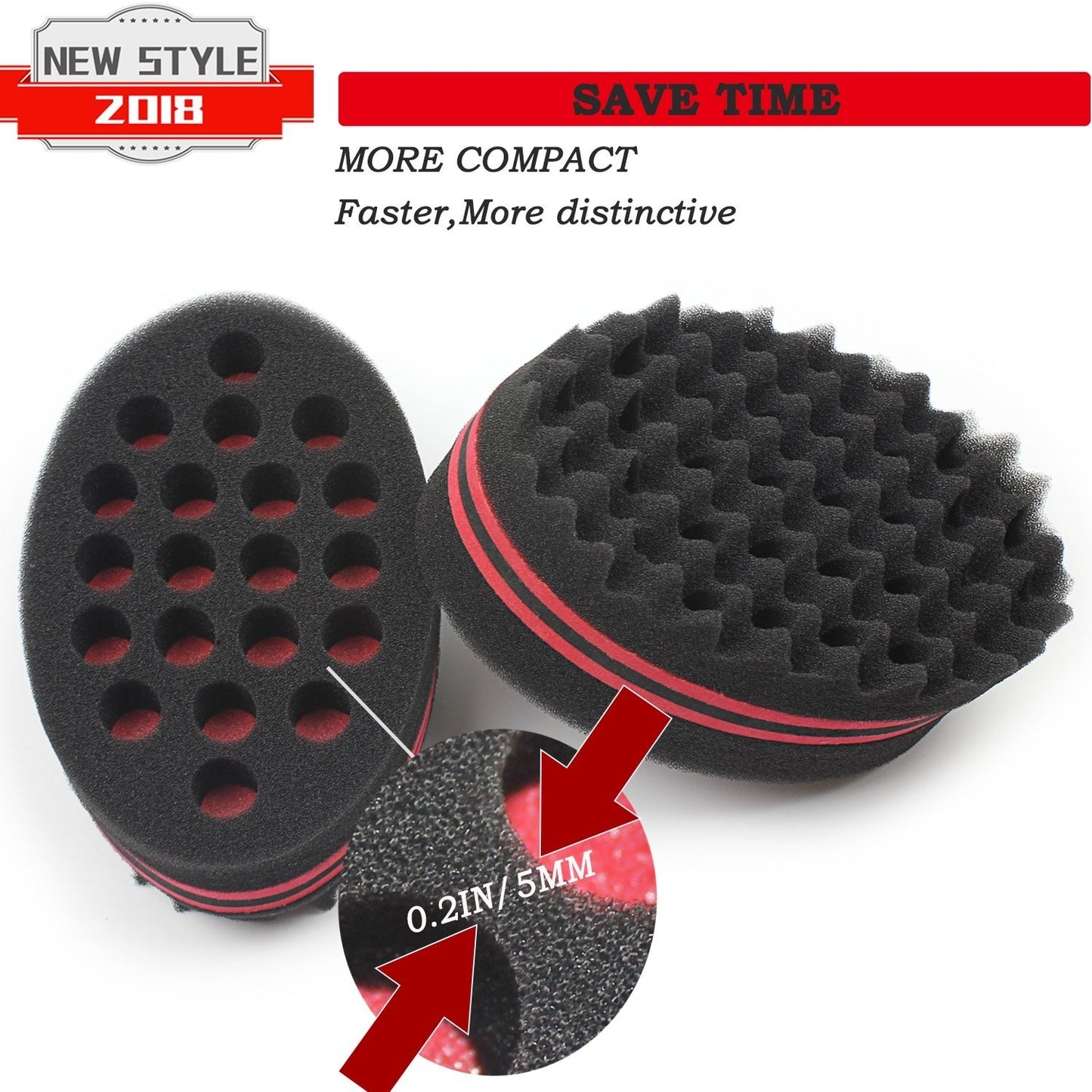 Magic Hair Sponge Brush for Waves Dreadlocks Coils Afro Curls - Hair Styling Tool