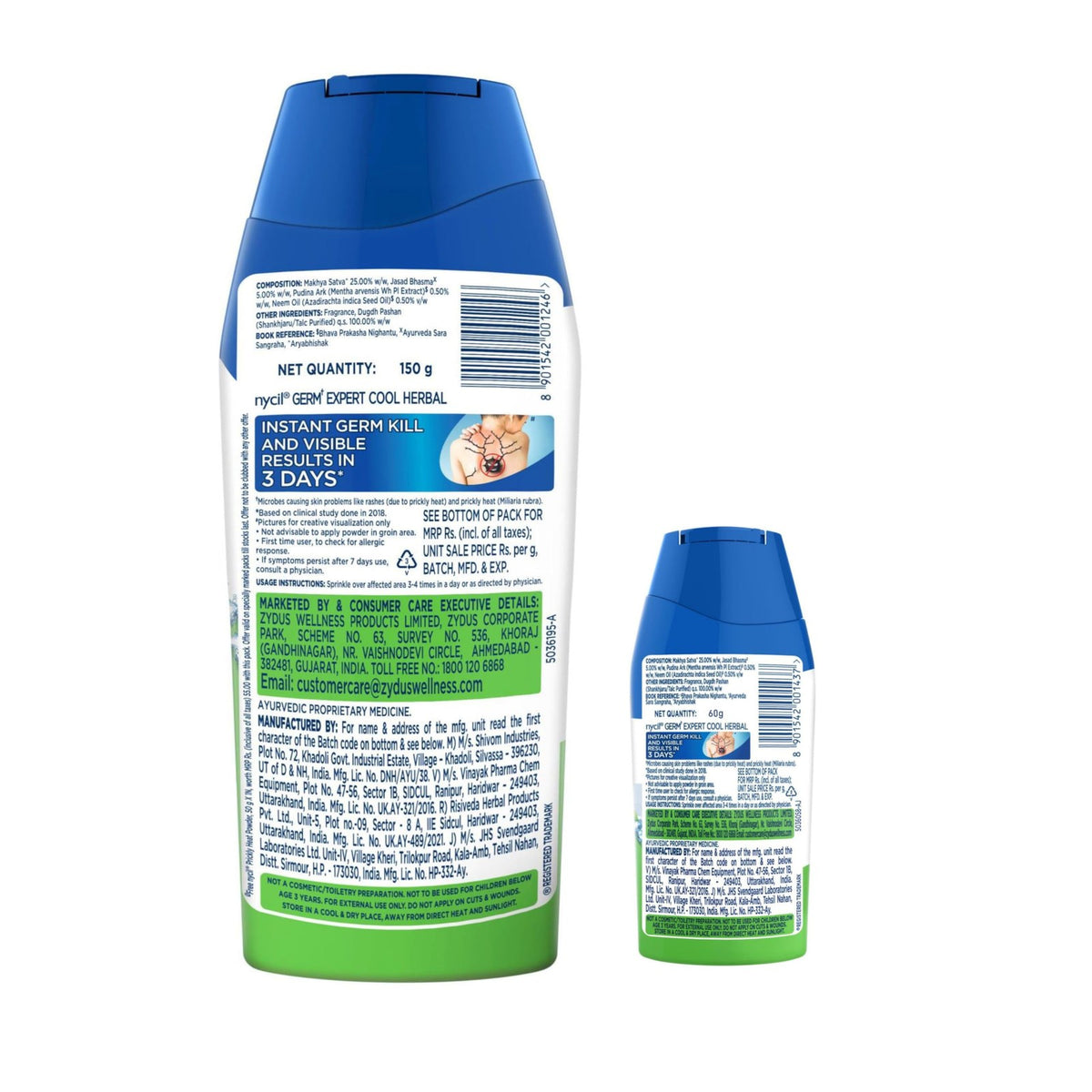 Herbal Prickly Heat Powder - Skin Relief & Cooling Relief for Summer, 210g