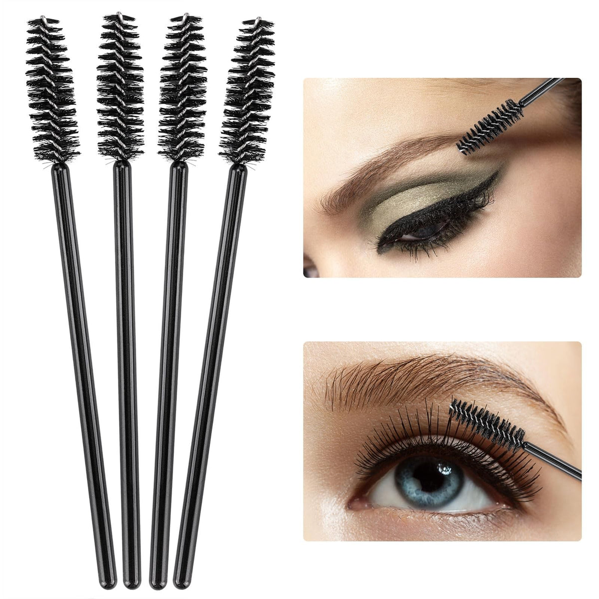 Disposable Mascara Wands 500 Pieces Eyelash & Brow Applicators Professional Makeup Tool