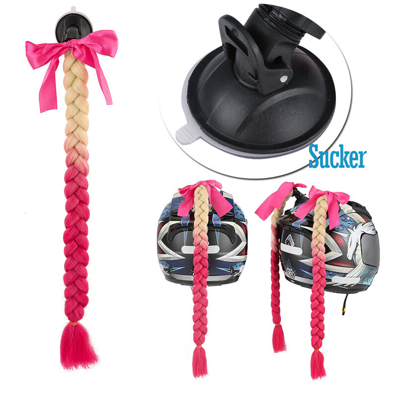Helmet Ponytail Hair Extensions for Motorcycle Helmets - Braids & Twists