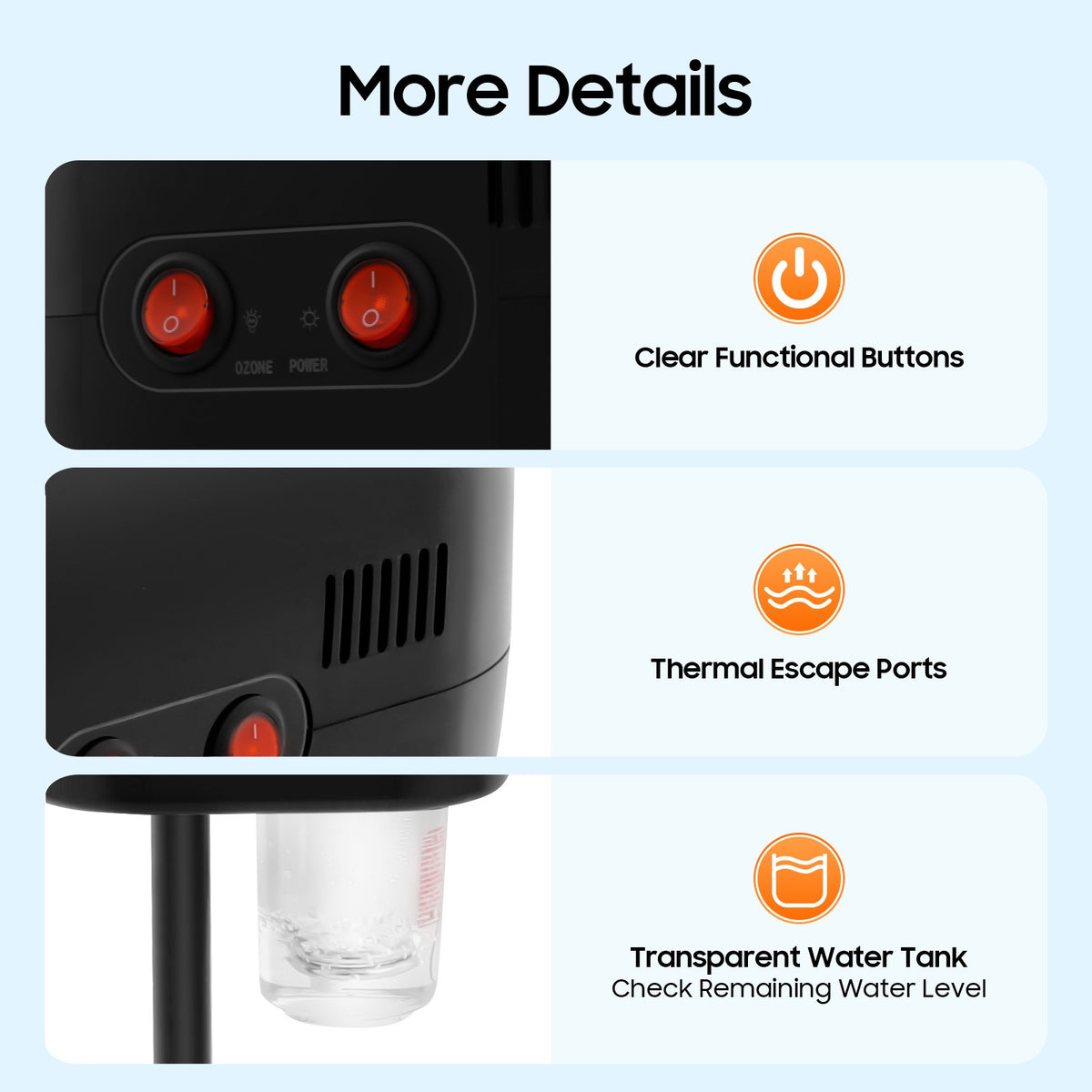 Black Pro 2 in 1 Facial Steamer Ozone Beauty Salon Spa Equipment Skin