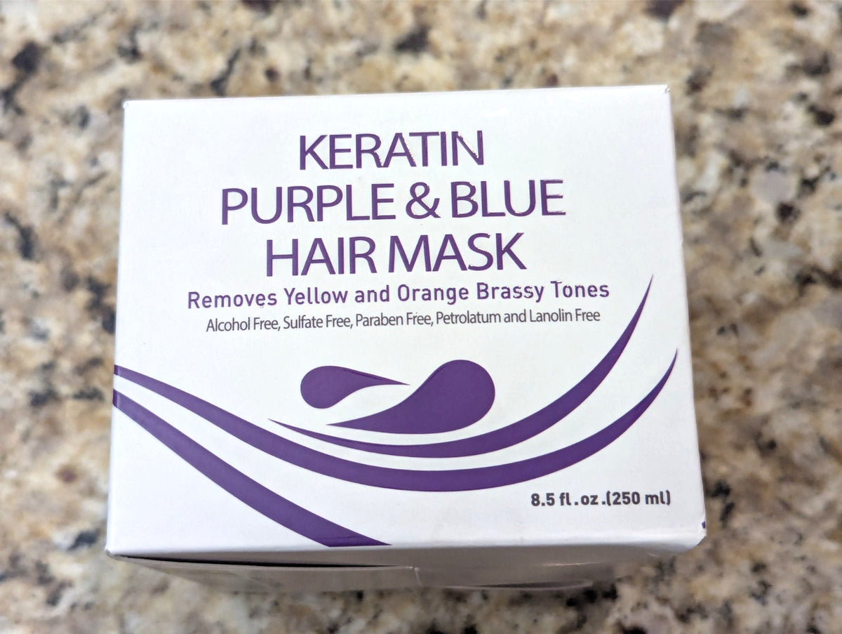 Purple & Blue Hair Mask with Keratin - Hair Treatment Vitamins 6.5 fl oz