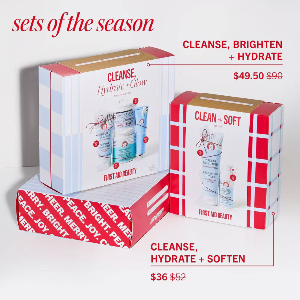 First Aid Beauty Holiday Skincare Gift Set - Face Cleanser & Moisturizer Duo
