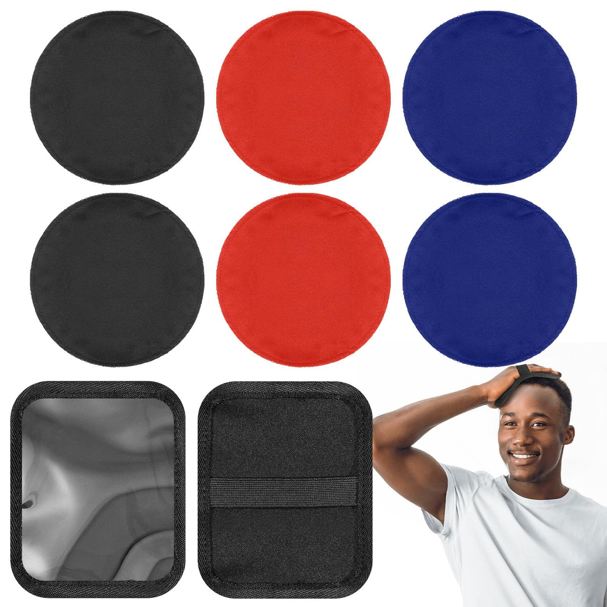 6 Pcs 4.5 Inch Crown Patch for Waves Laydown 360 Waver's Black, Blue,