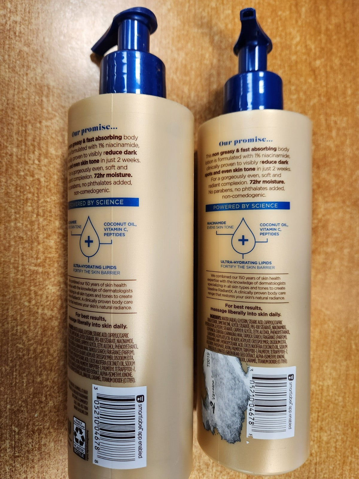 Vaseline Radiant X Even Tone Body Lotion 2-Pack with Niacinamide