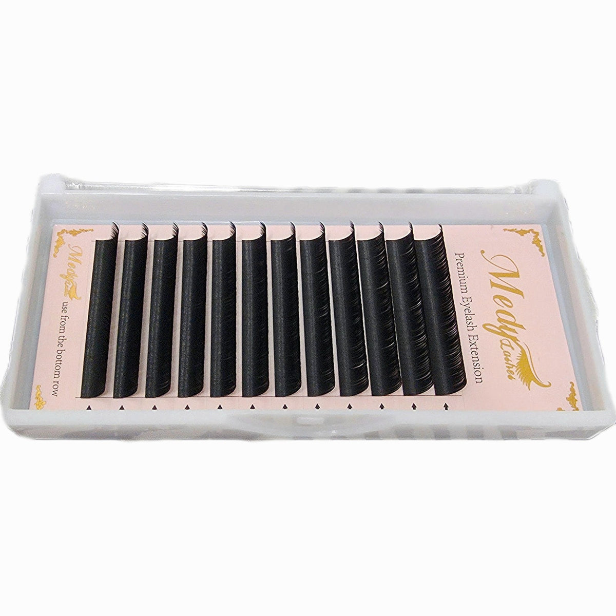 Black C Curl Eyelash Extensions 11mm 0.05 Premium False Lashes for Volume