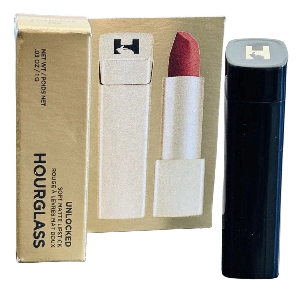 Hourglass Unlocked Soft Matte Lipstick Mini FOXGLOVE 356 Travel Size