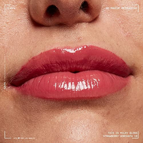 Vegan Hydrating Lip Gloss with Strawberry Horchata Flavor - 13 Fl Oz