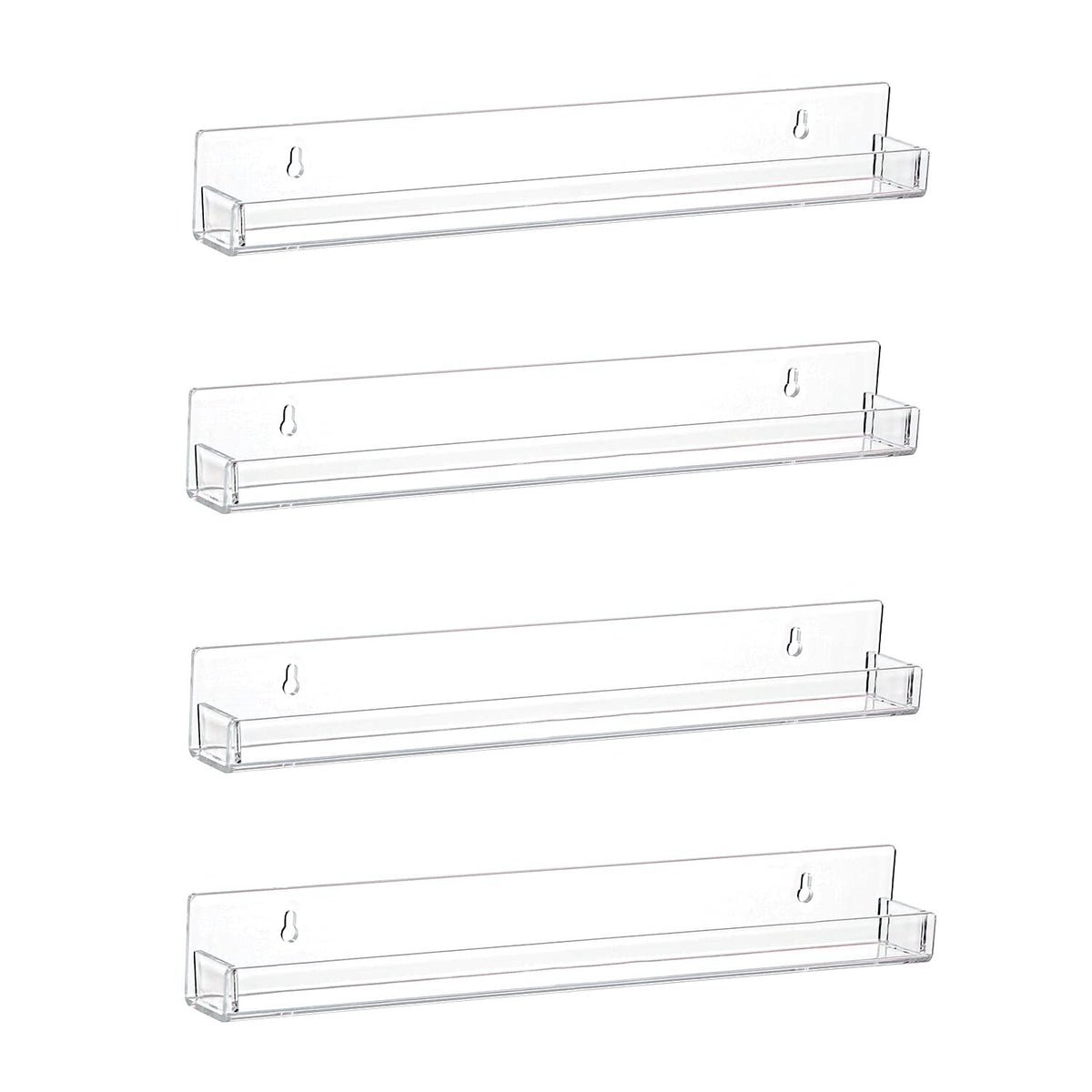 Wall Mounted Nail Polish Rack Set - Clear Acrylic Organizer for 45-60 Bottles