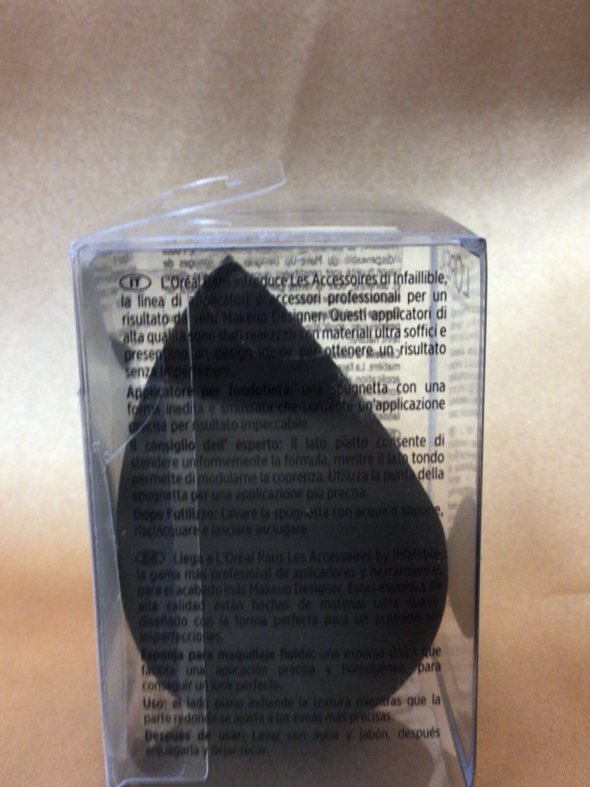 Makeup Sponge Set for Foundation Application - Black, 2 Pieces