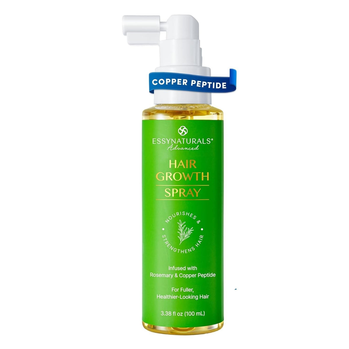 Natural Hair Growth Solution - Copper Peptide & Oils for Thicker 3.38