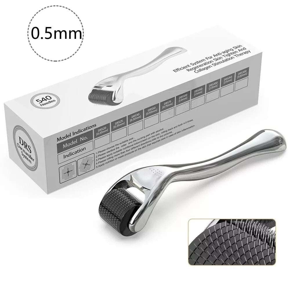 0.5mm Titanium Derma Roller for Hair, Beard & Skin Rejuvenation