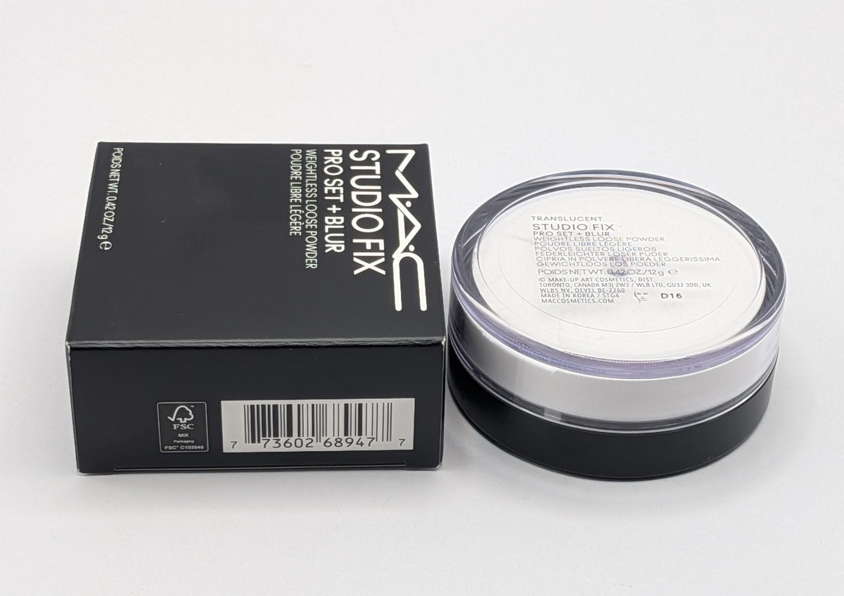 MAC Translucent Loose Face Powder Set - Studio Fix & Blur Weightless 0.22oz