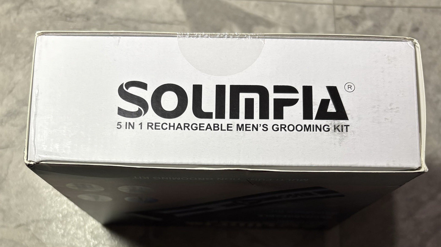 5-in-1 Rechargeable Grooming Kit with LED Display - Solimpia HT-6163