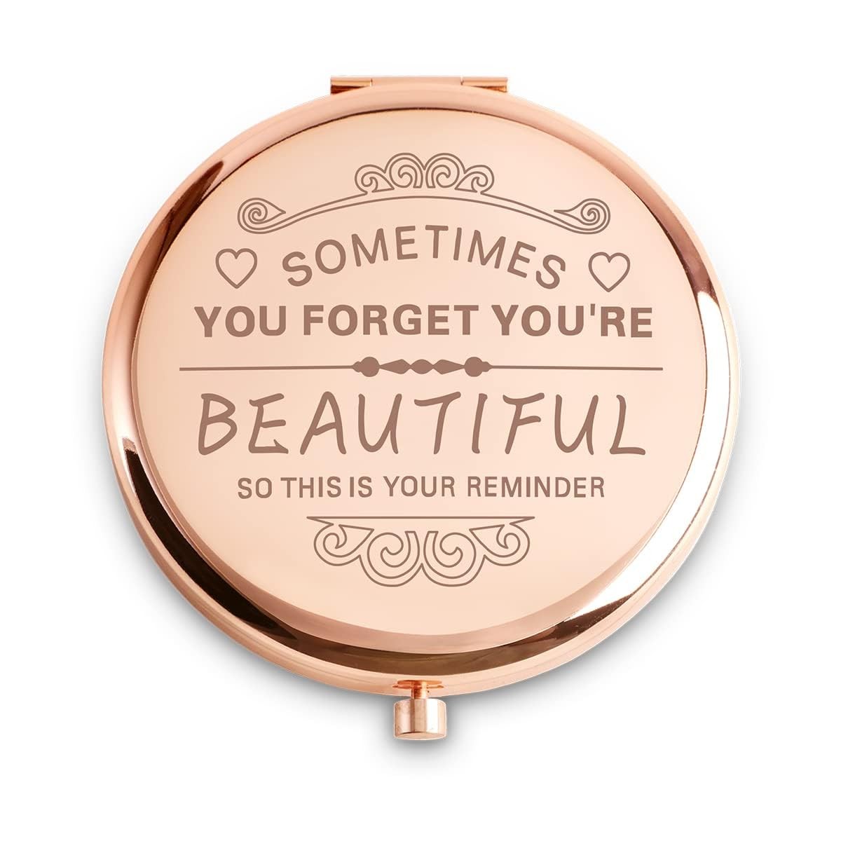Personalized Compact Mirror for Women Girls - You Are Beautiful Gift