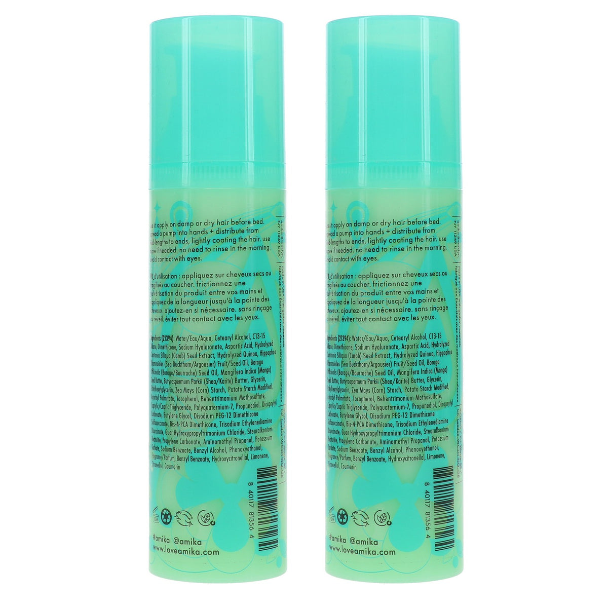 Overnight Hair Repair Serum - Strengthen & Restore Damaged Hair 3.3 oz 2 Pack