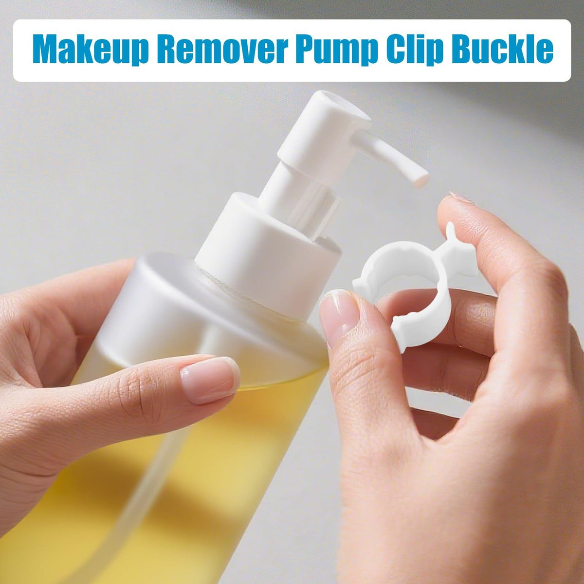 Leakproof Cosmetic Pump Lock Clips 10 Pack - Travel Shampoo & Lotion Bottle Locks