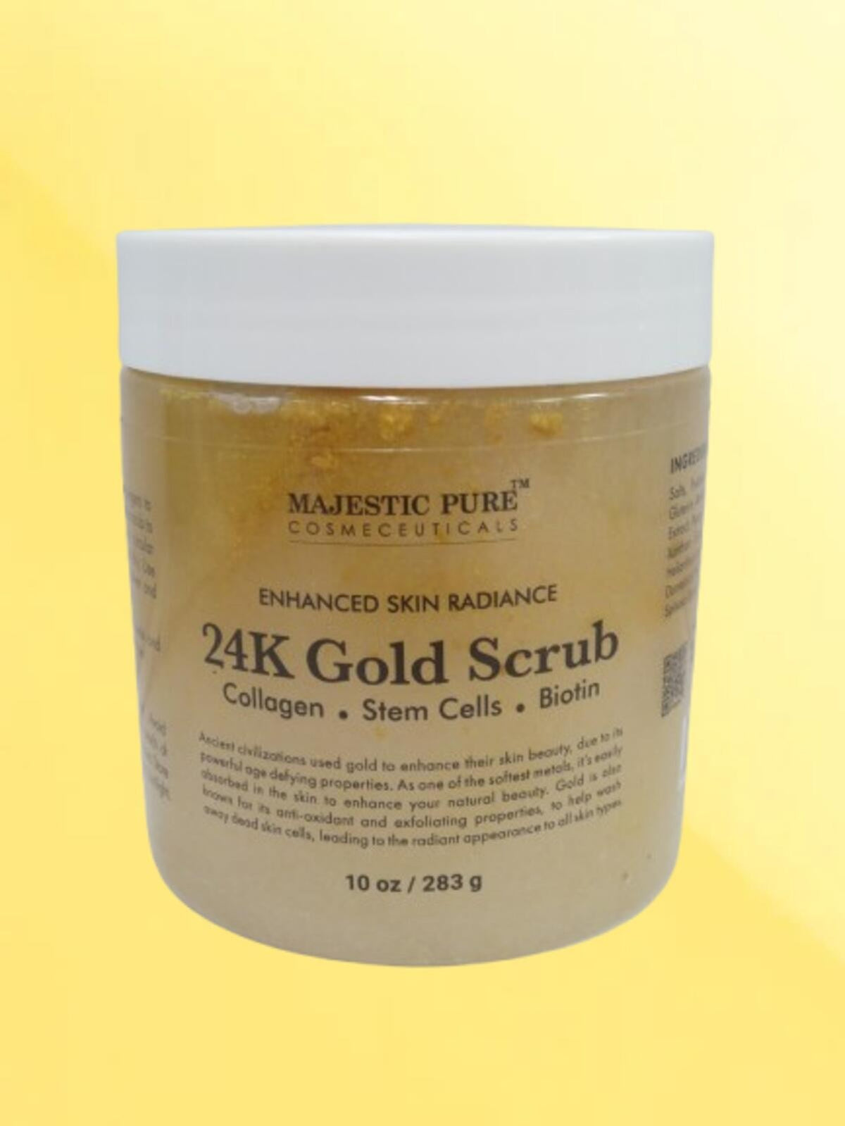MAJESTIC PURE ENHANCED SKIN RADIANCE 24K GOLD SCRUB 10 OZ LOT OF 2