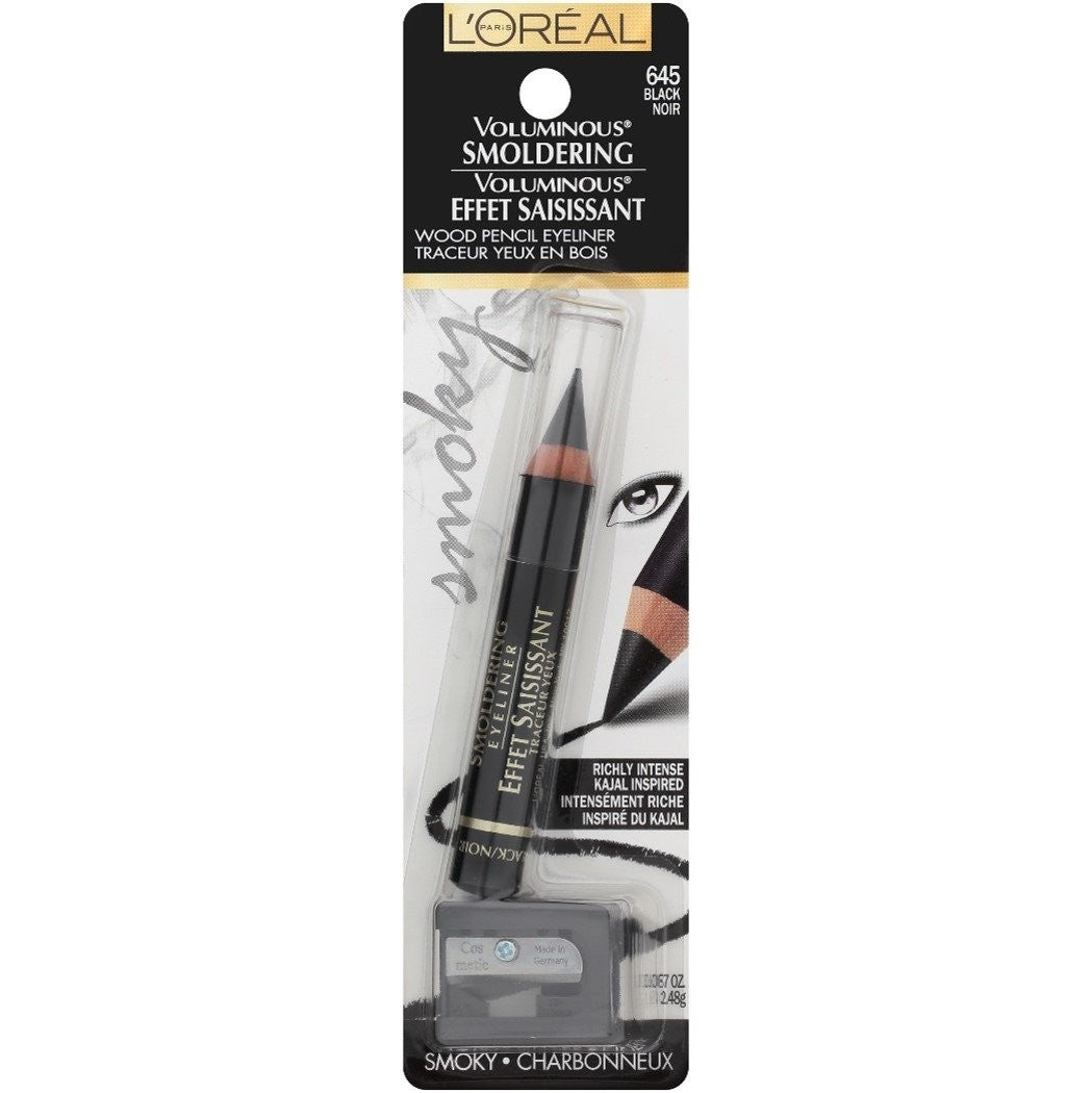 L'Oreal Voluminous Smoldering Eyeliner, Black, 0.056 oz | 1 Count