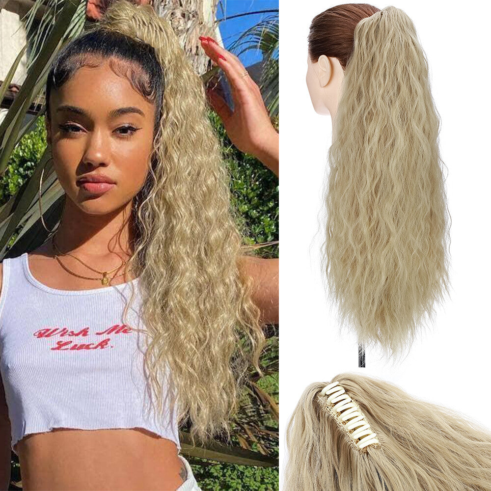 Thick Clip-In Ponytail Hair Extension Wavy Natural Look - All Colors