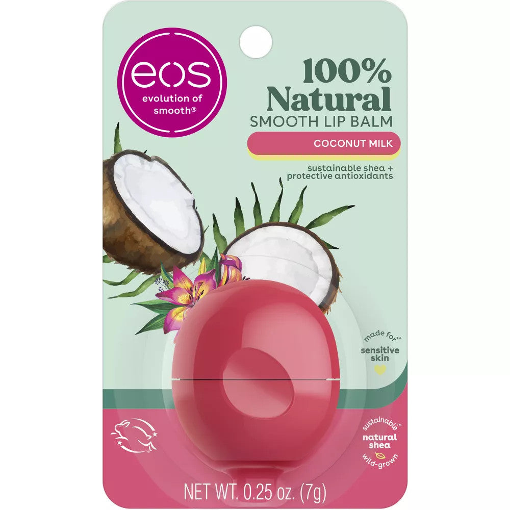 3 Pack Coconut Milk Lip Balm Spheres - Moisturizing & Natural