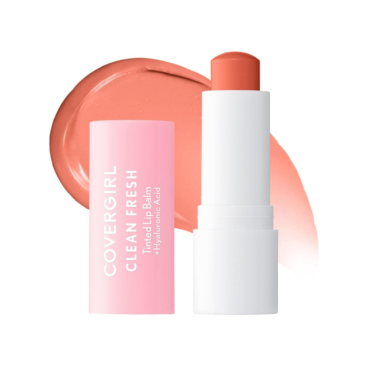 Vegan Tinted Lip Balm with SPF 15 - Peach Shade, Hydrating & Natural Shine