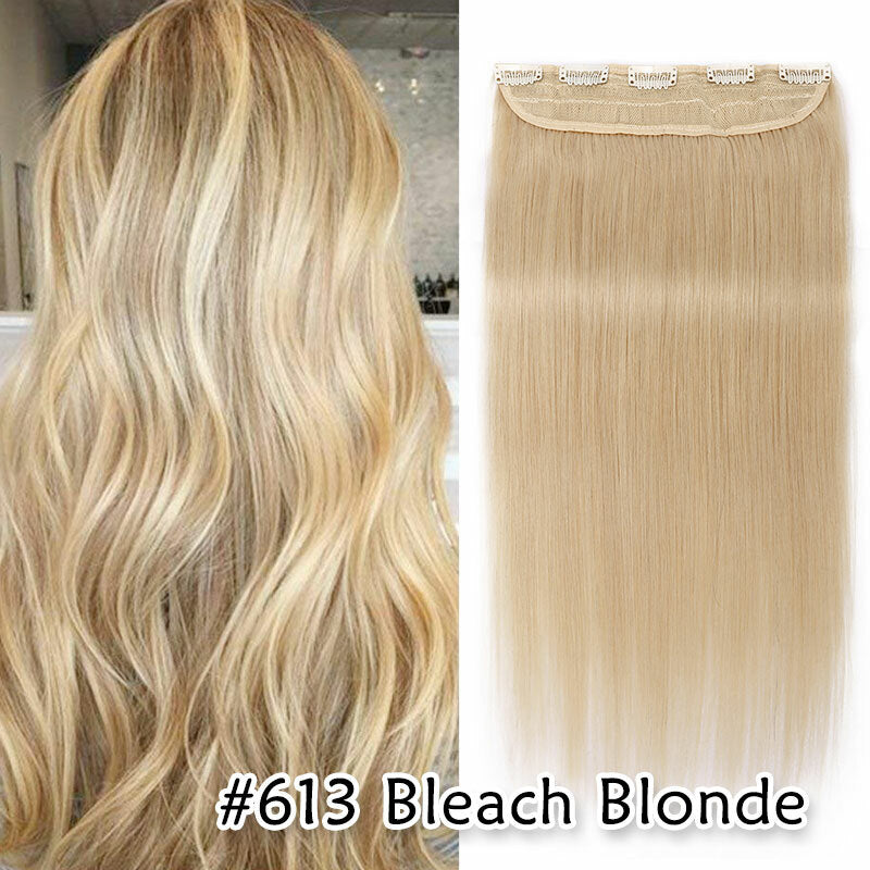 Full Head Clip-In Remy Human Hair Extensions Blonde & Brown - 100% Real