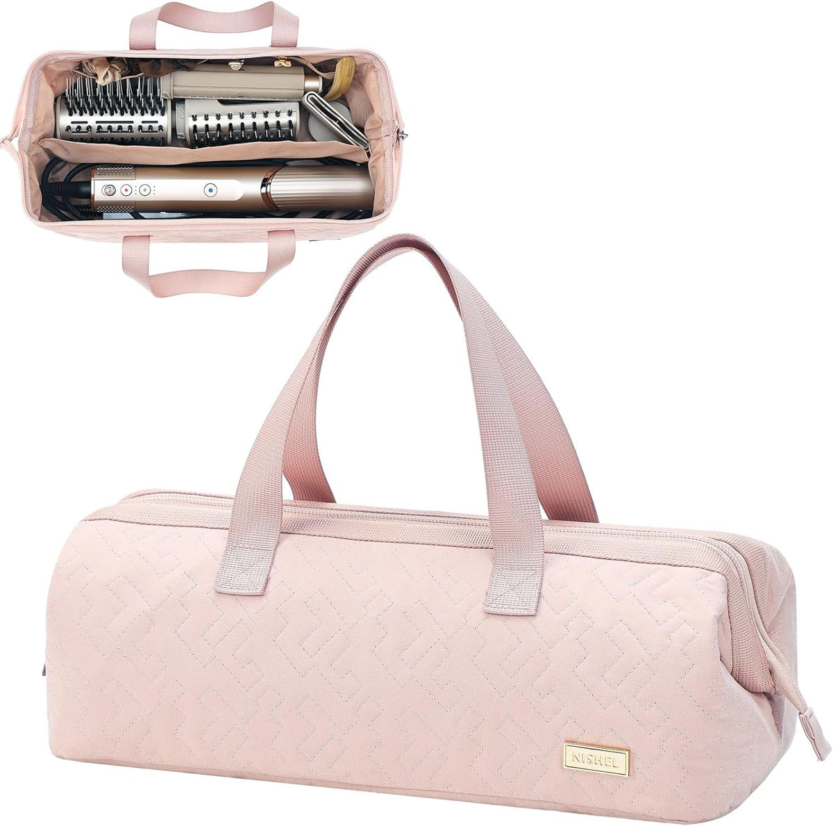 Portable Travel Hair Tool Case Organizer for Dryer & Curling Iron
