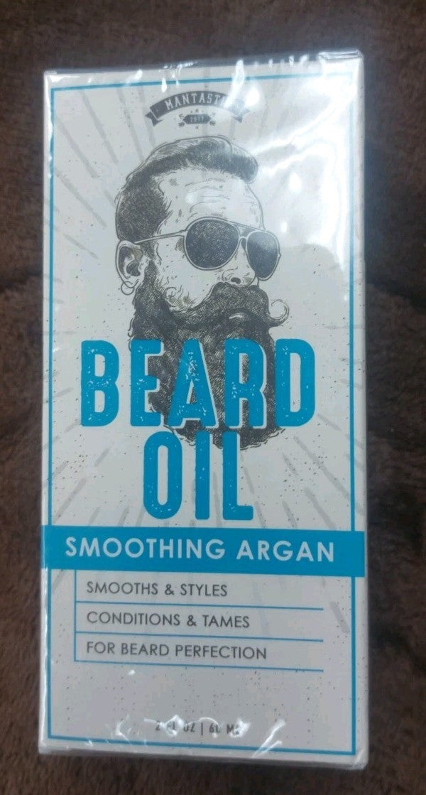 Mantastic Argan Beard Oil 2 fl oz - Smoothing Facial Hair & Mustache Care