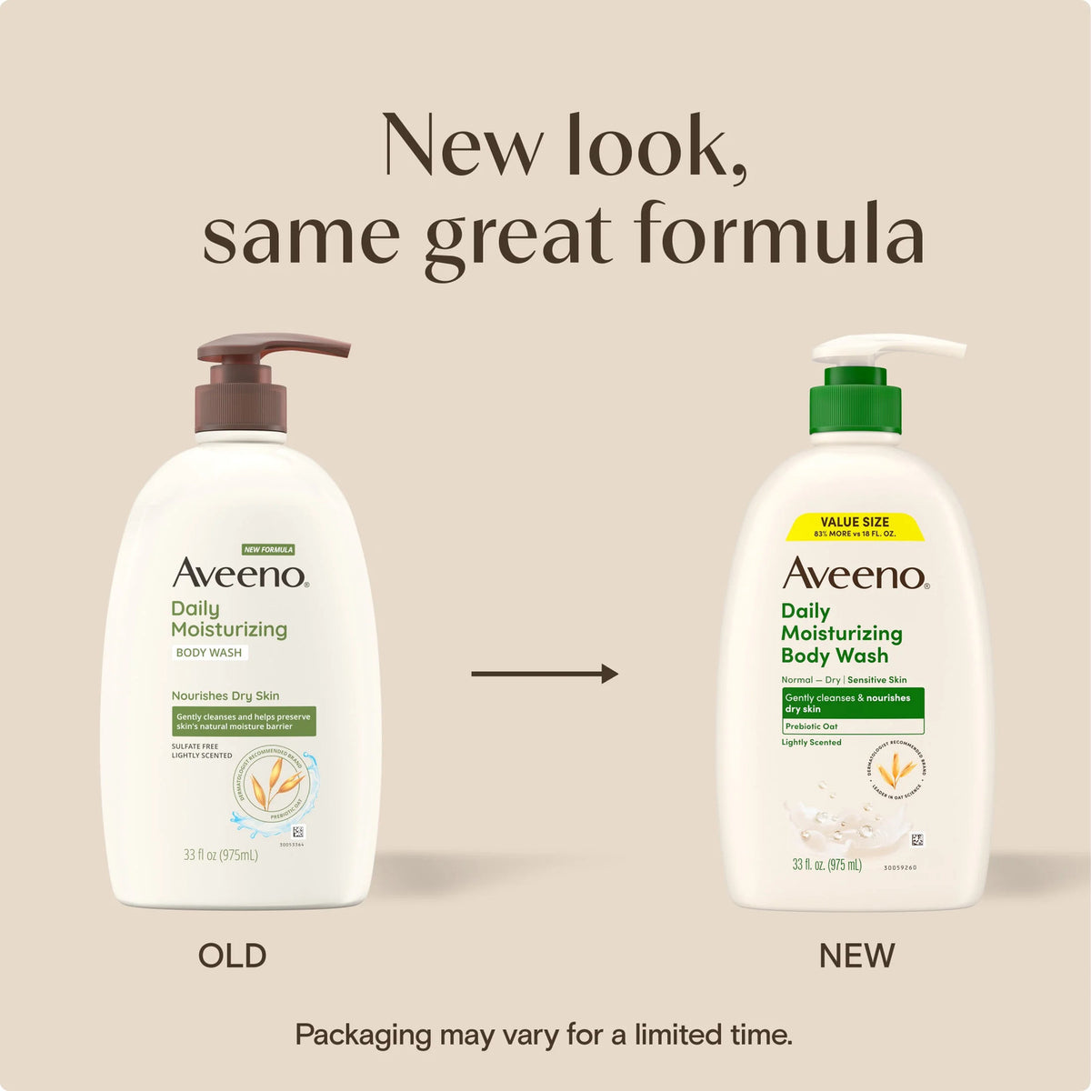 Daily Moisturizing Body Wash for Dry Sensitive Skin with Prebiotic Oat