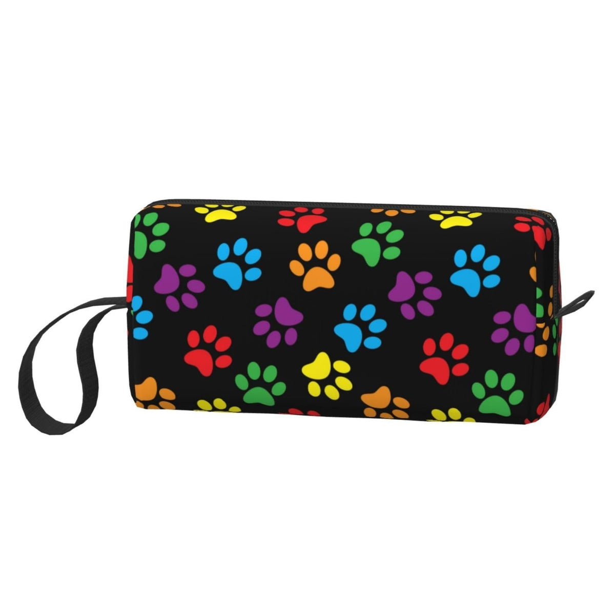 Bright Dog Paw Print Makeup Bag Organizer – Portable Travel Cosmetic Pouch
