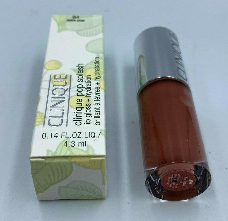 Clinique Lip Gloss Hydrating Lip Color #04 Latte Pop Splash 0.14 oz