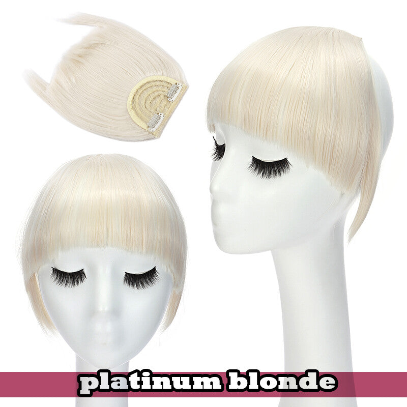 Clip-In Thin Neat Bangs Hairpiece for Front Fringe Hair Extensions