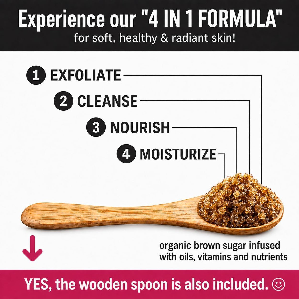 Vanilla Brown Sugar Body Scrub 16oz Jar for Face & Full Body Exfoliation