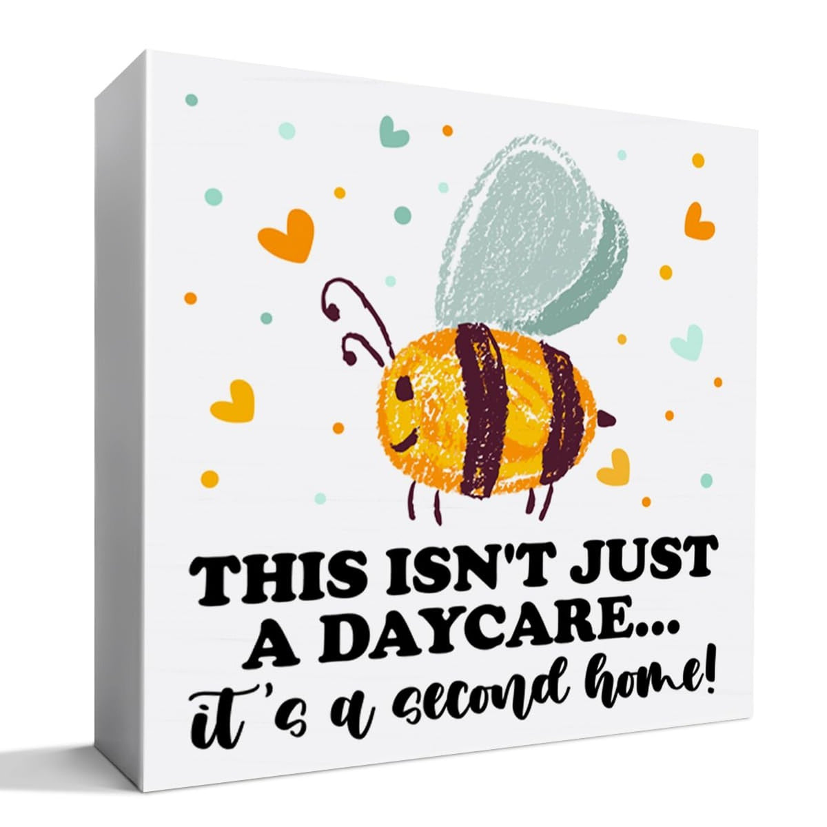 Wooden Appreciation Sign for Daycare Providers - Gratitude Gift for Babysitters & Teachers