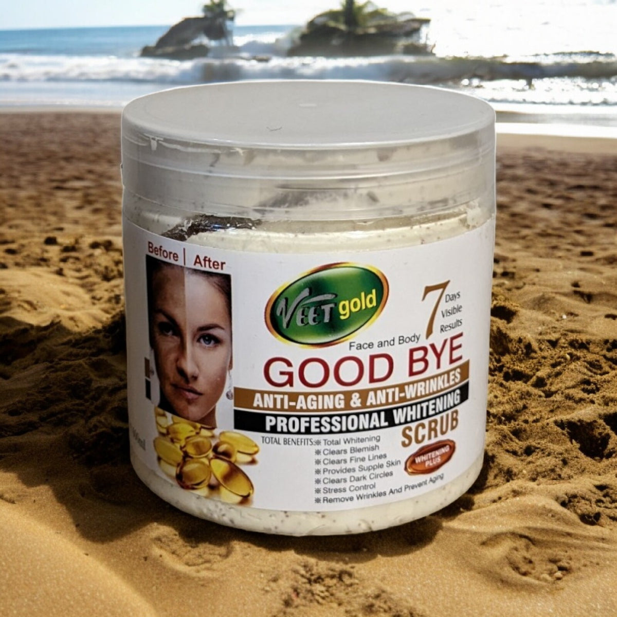 Veet Gold Good Bye Whitening Face Body Scrub 600ml