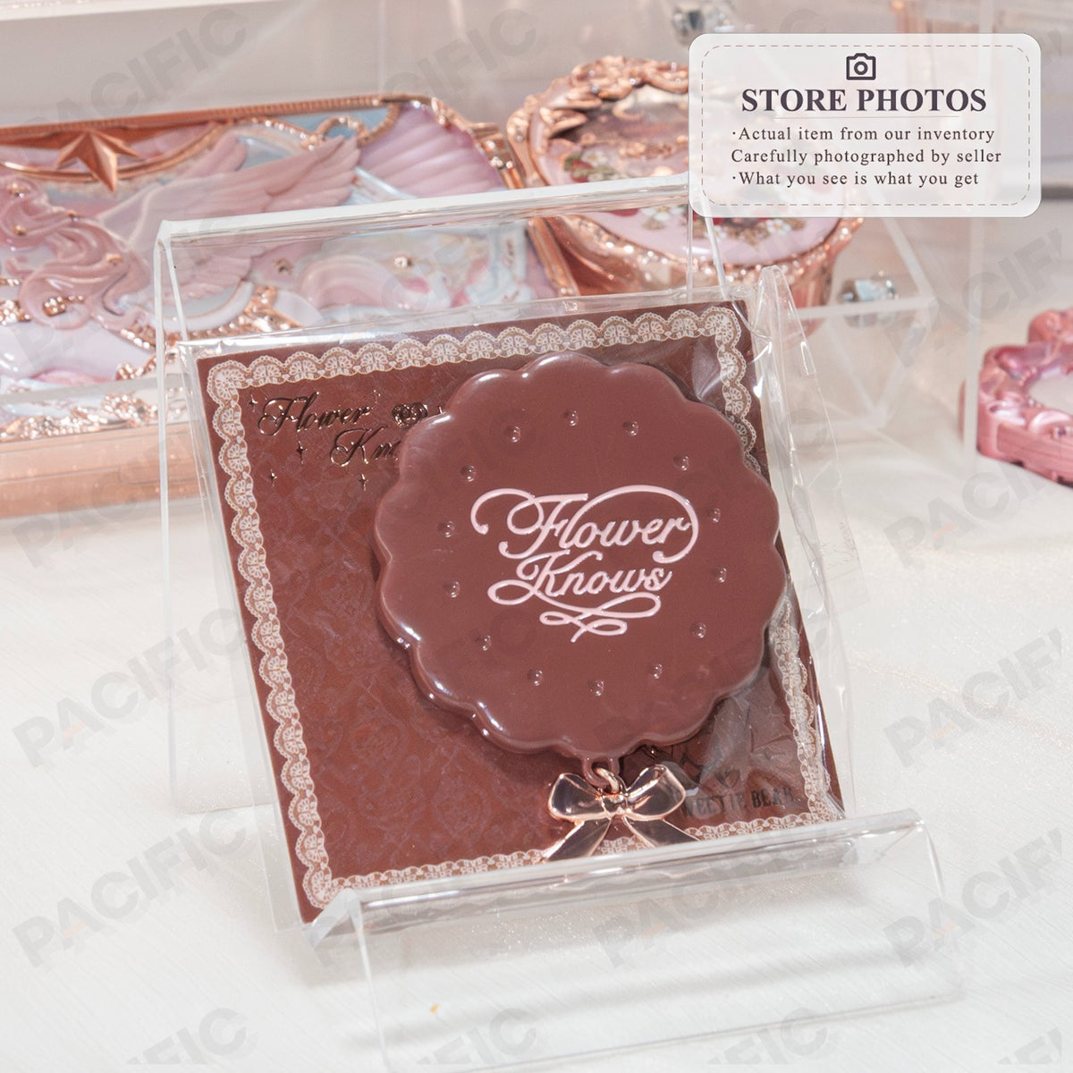 Flower Knows Sweetie Bear Biscuit Hair Clips Set of 2 Cookie Cocoa US