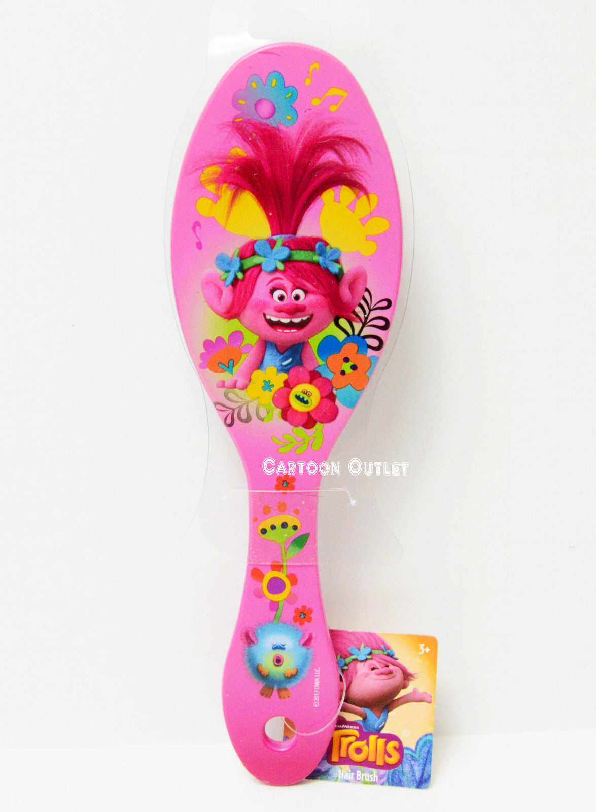 Kids Pink Trolls Hair Brush Comb 7-Inch Girls Birthday Gift