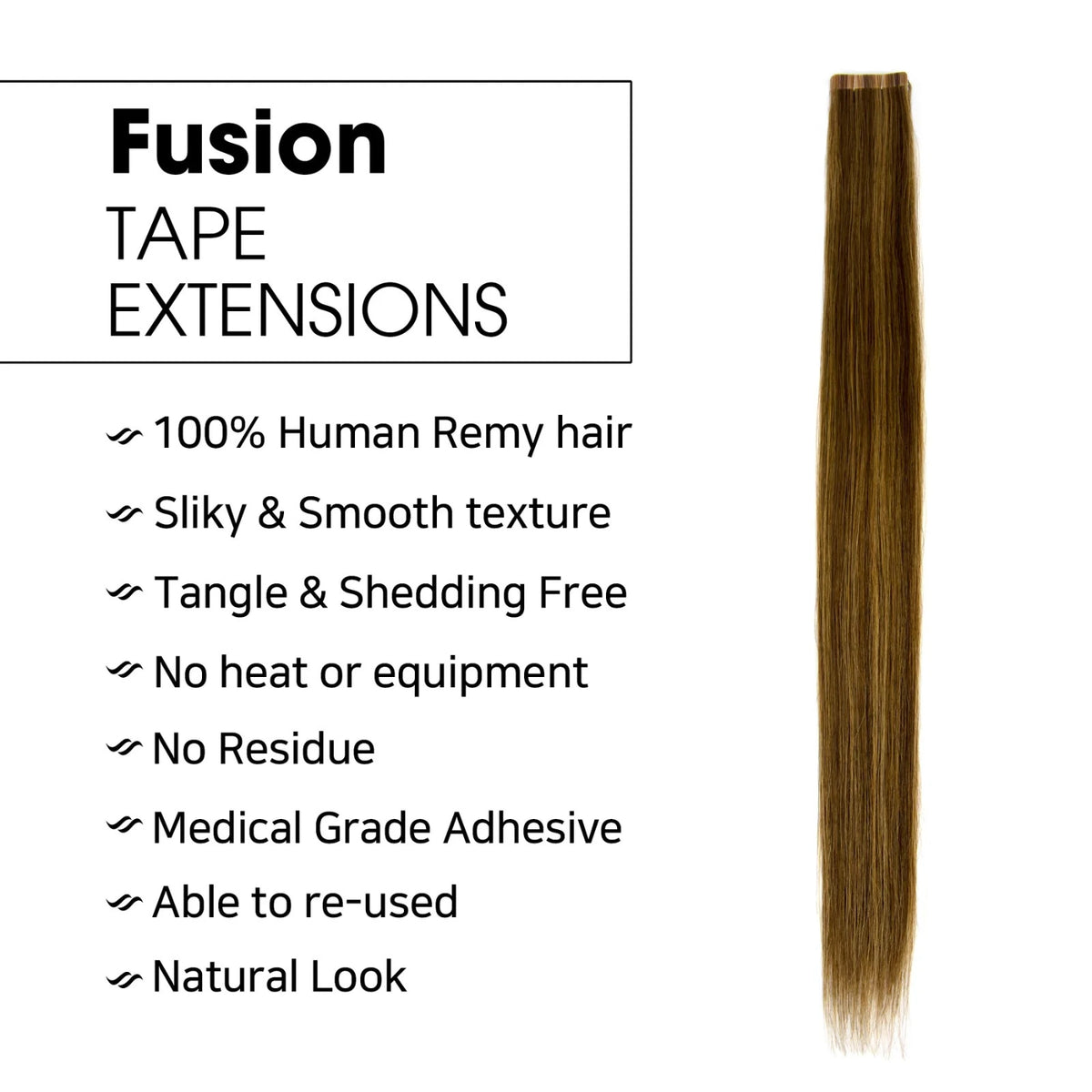 Remy Human Hair Extensions 18 Inch Sombre Tape-In Hair Extensions