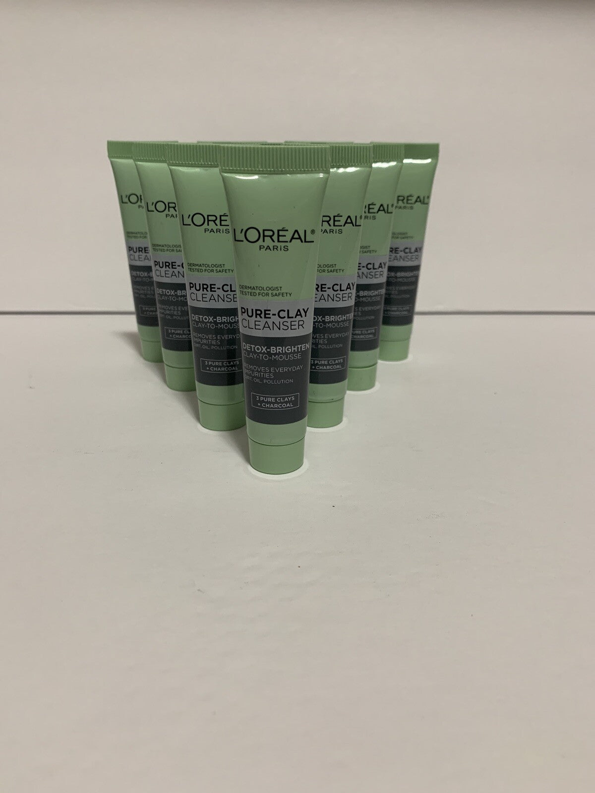 Pure Clay Charcoal Face Mask Detox & Brighten - 10 Pack