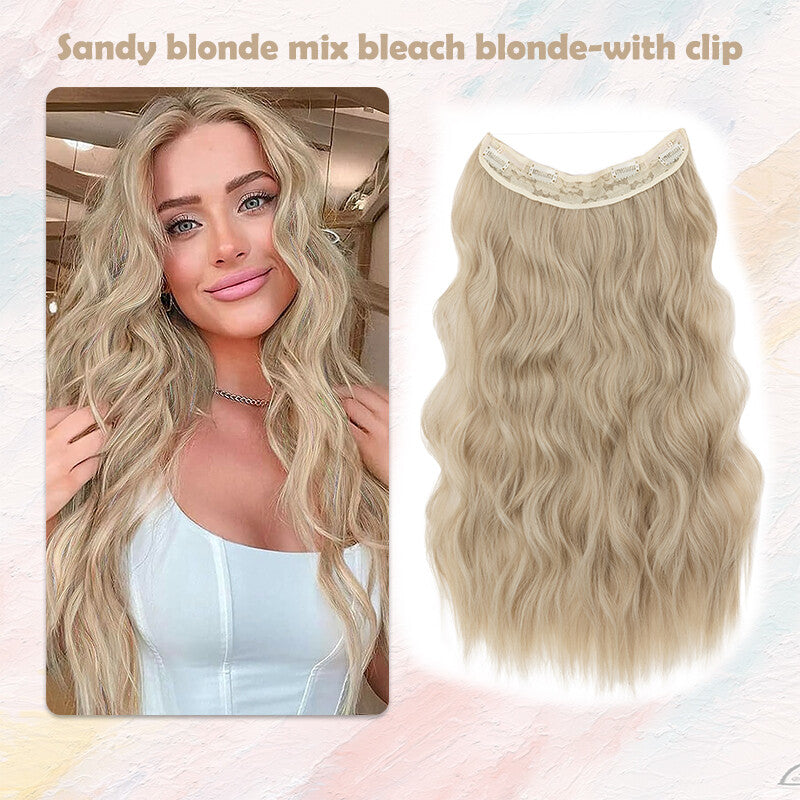 Hair Extensions with Elastic Band & Miracle Ring - Thick, Real Hair