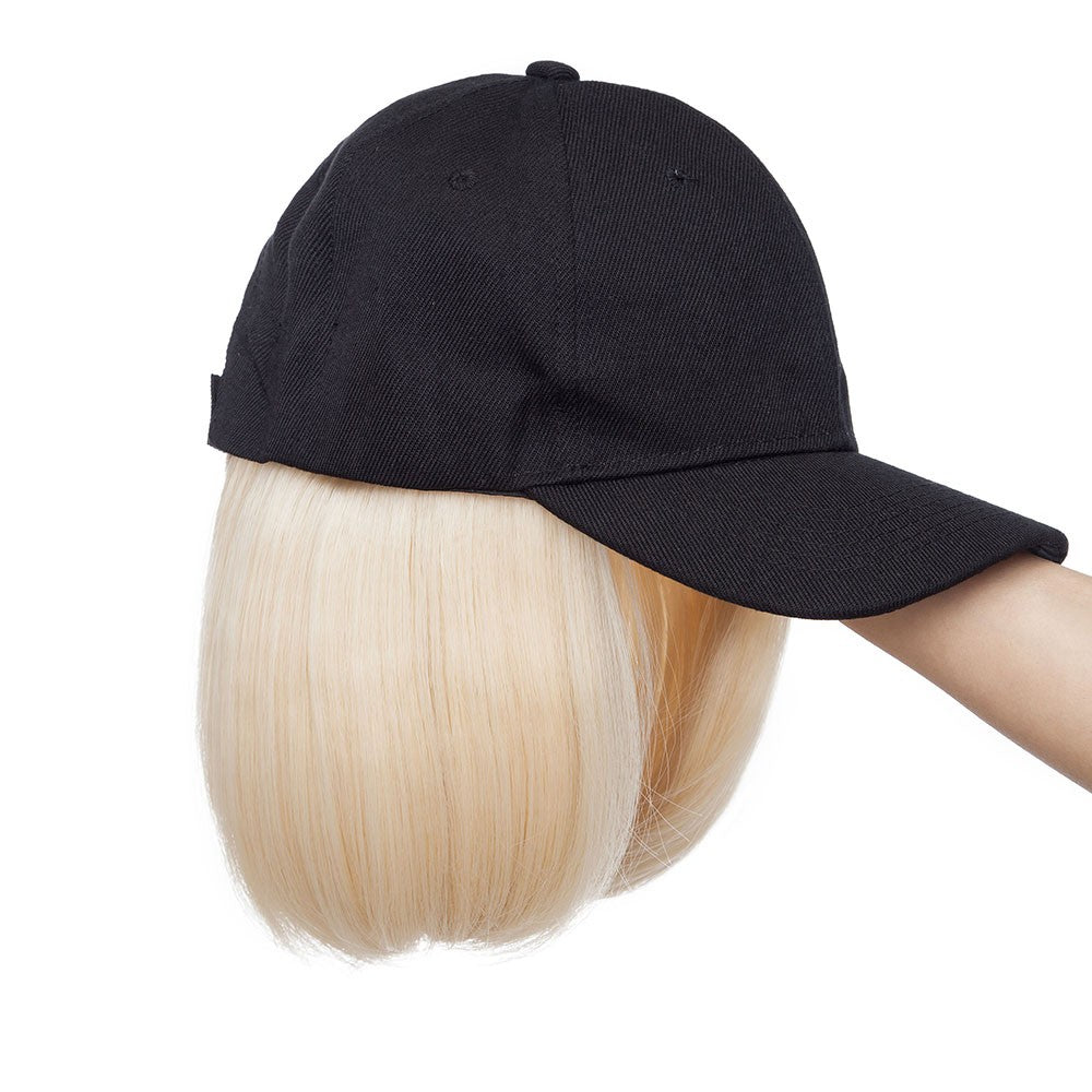 Instant Style 6-Inch Straight Cap Wig with Adjustable Baseball Hat - Synthetic Hair