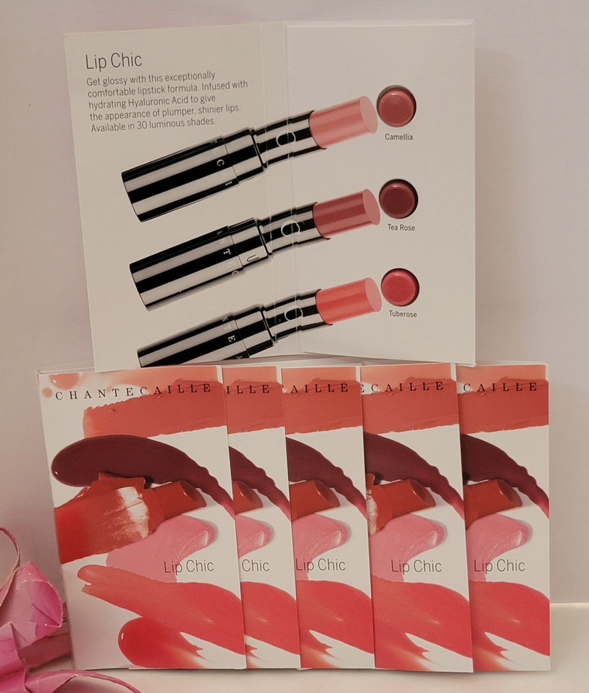 Set of 6 Lipstick Samples in Camellia, Tea Rose, Tuberose - Lip Chic