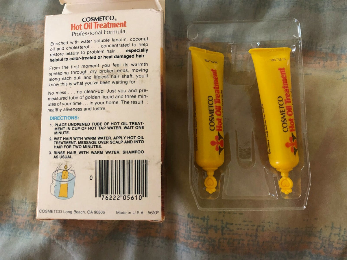 Vintage Hair Oil Treatment Set - 2 Tubes for Styling & Hair Care Prop
