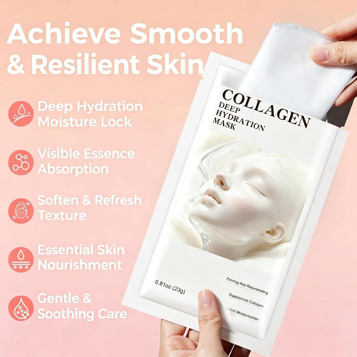 Collagen Face Masks Hydrogel Skincare 5 Pack