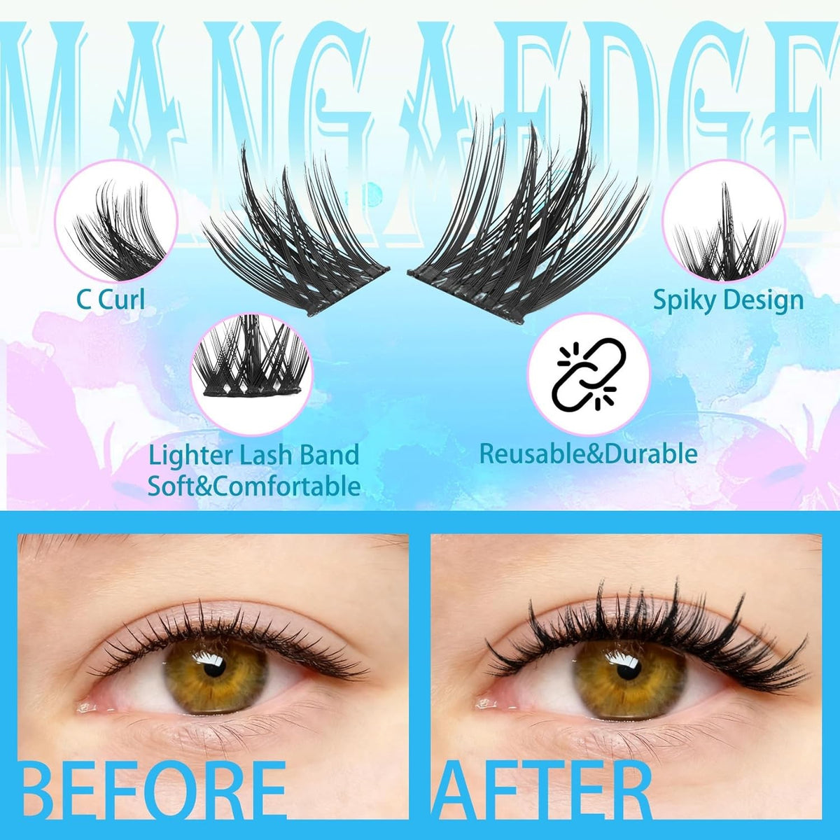 Fake Eyelash Clusters - Spiky Fluffy DIY False Lashes for Natural & Dramatic Looks